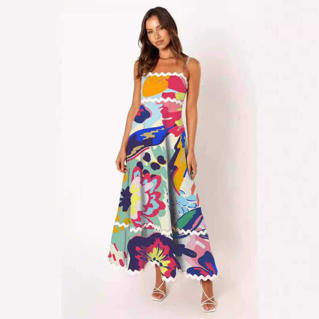 EB | Einfarbiges Spitzen-Hosenträger-Röhrentop-Kleid