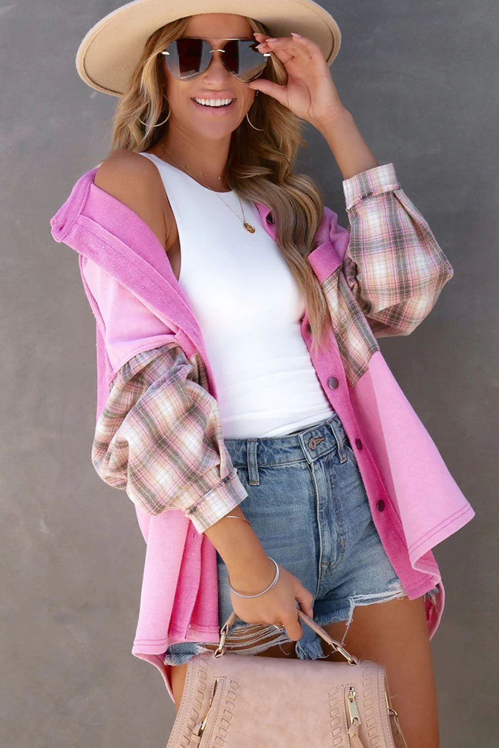 EB | Gepunktete Flanellhemden Polyester und Baumwolle Einzigartiger Look