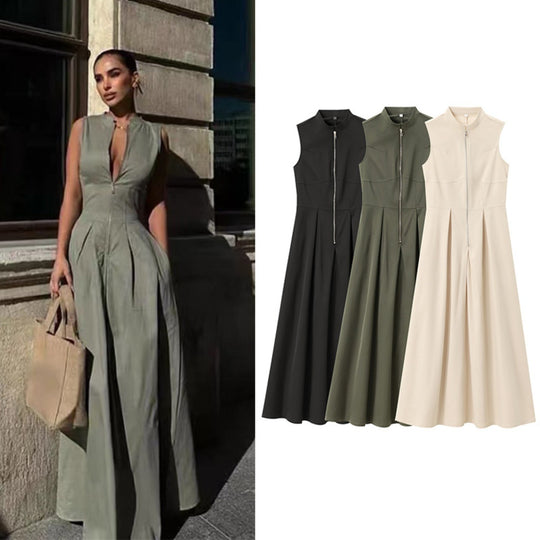 EB | Ärmelloses Taillenkleid mit Rundhalsausschnitt