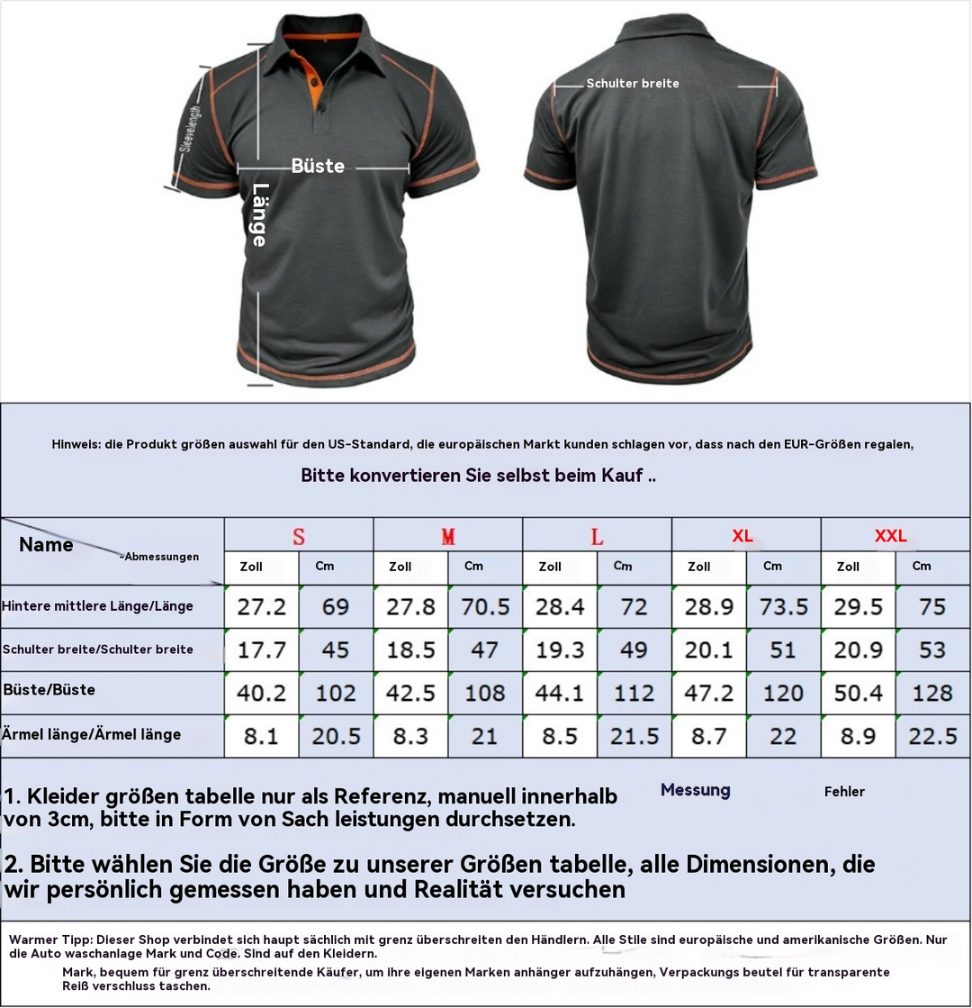 EB | Kurzärmeliges Poloshirt zum Spleißen