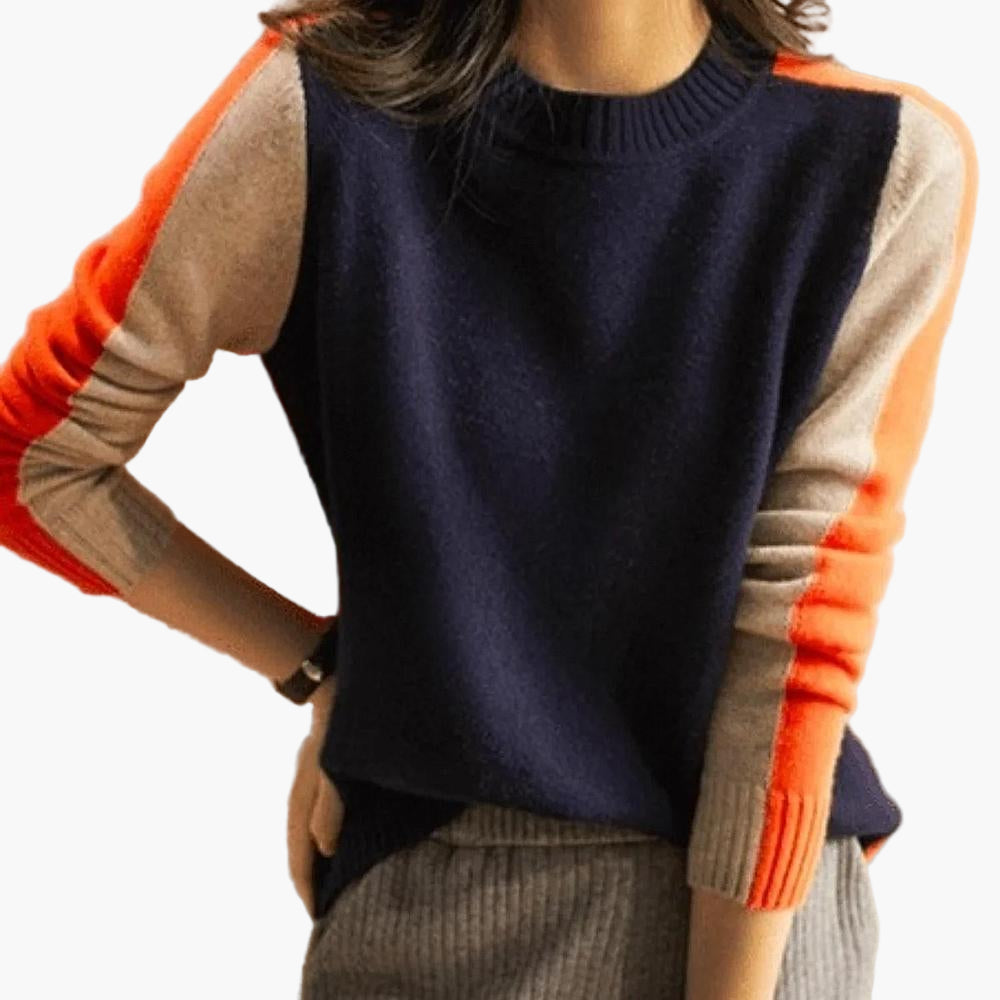 EB | Pullover mit Farbblock-Design und Modernem Schnitt - Perfekt für Büro und Freizeit