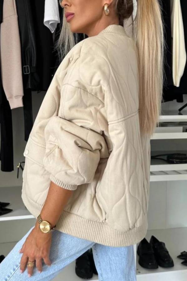 EB | Kragen Snap Down Langarmjacke