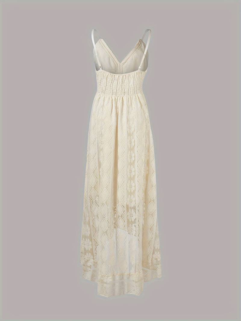EB – boho-maxi-sommerkleid mit spaghettiträgern und v-ausschnitt