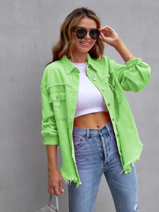 EB | Distressed Drop Shoulder Denimjacke
