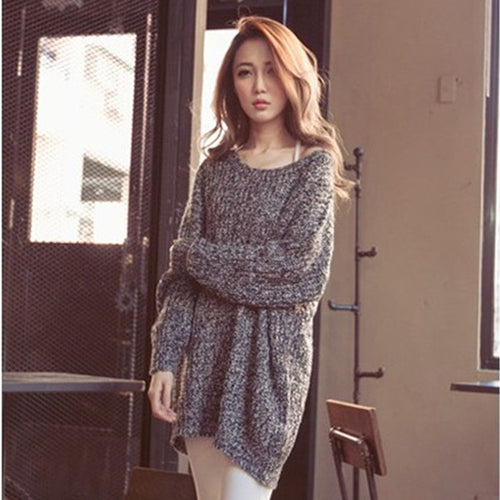 Damen Grobstrickpullover mit oversized Schnitt und luftiger Struktur EB
