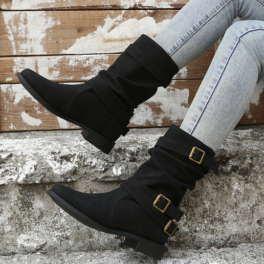 Lässige Gürtelschnallen Stiefel EB