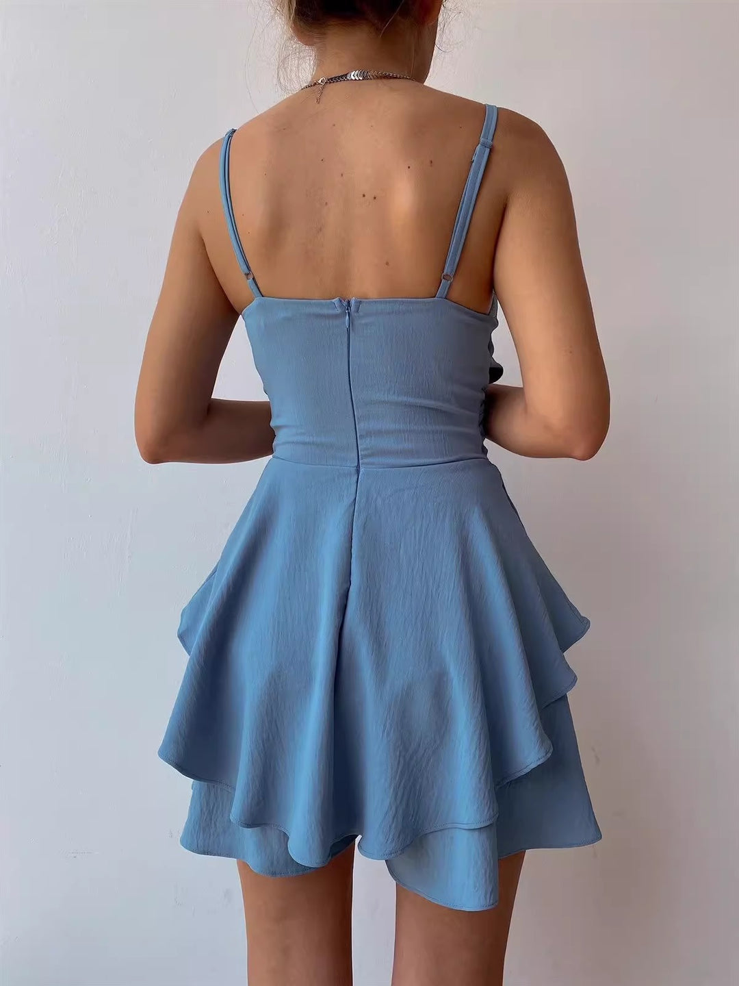 EB | Frauen solide Farbe Strumpfhalter Taille Halfter unregelmäßigen Rock