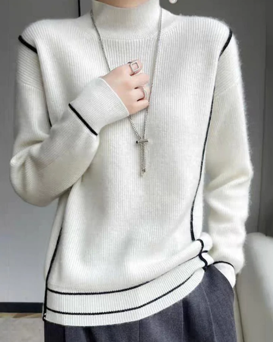 EB | Eleganter schlichter Rollkragenpullover