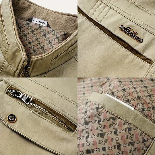 EB | Herren Baumwolljacke winddicht & wasserabweisend im Feldlook