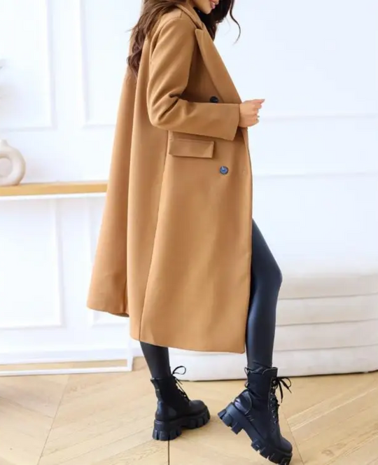 EB | Lange Elegante Taillierte Trenchcoat Für Damen | Perfekt Für Herbst Und Winter