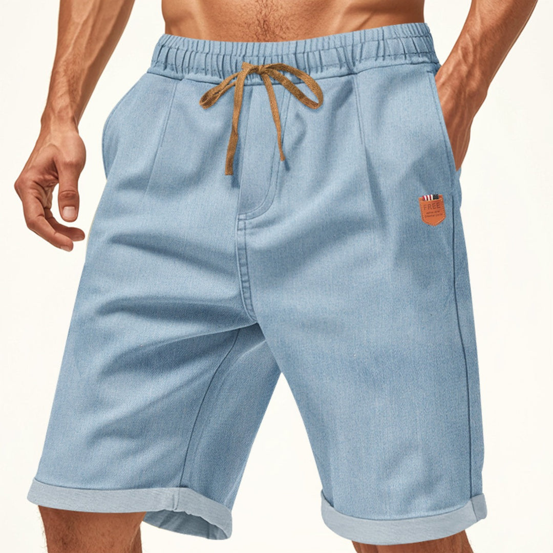 EB | Kurze Hose aus schwerem gewaschenem Baumwolldenim