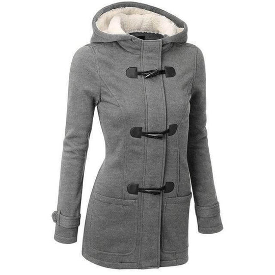 EB | Damen Gemütliche Fleece Kapuzenjacke