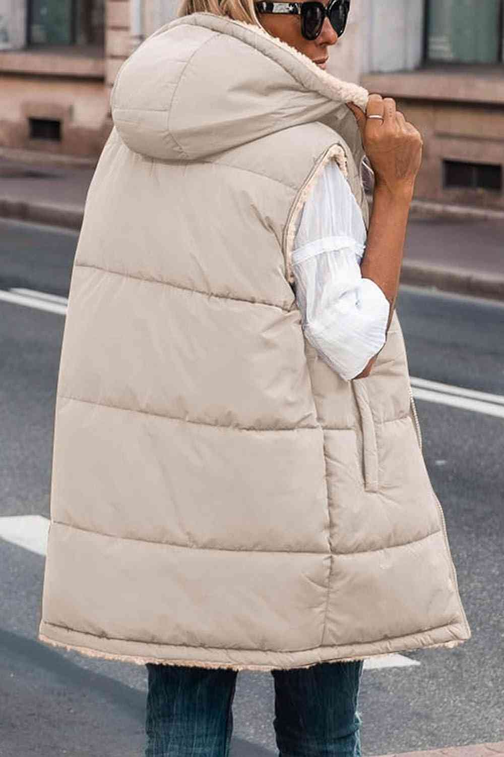 EB | Zip-Up Longline Kapuzenweste