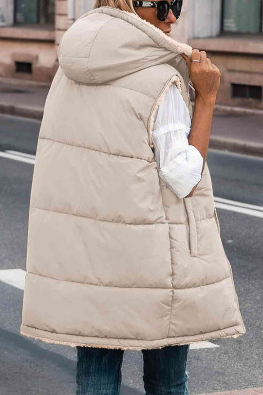 EB | Zip-Up Longline Kapuzenweste
