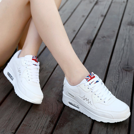 Damen Leinensneaker mit bequemer Luftpolsterung und rutschfester Sohle EB