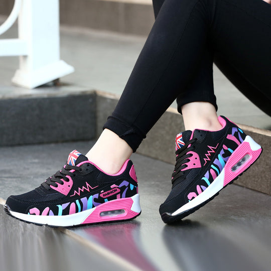 Damen Sportliche Sneakers mit gepolsterter Sohle und atmungsaktivem Obermaterial EB
