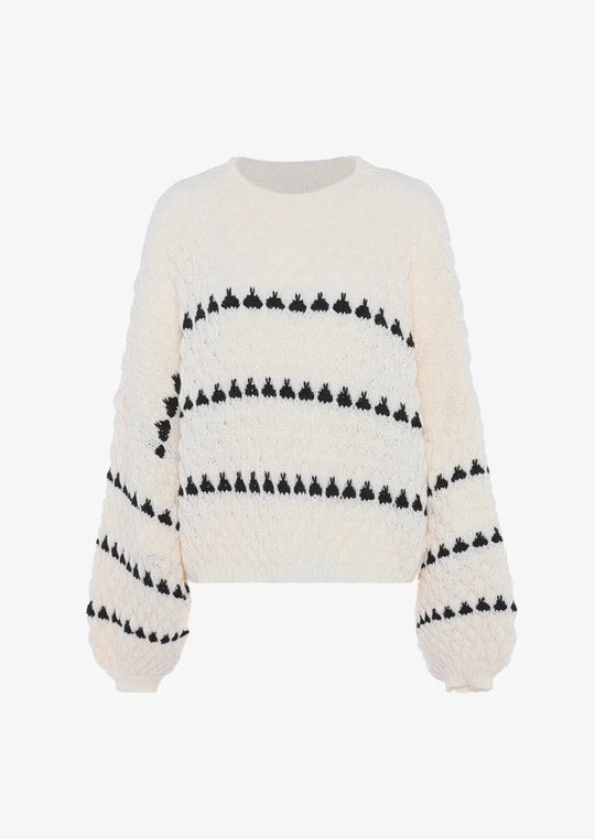 EB | Kräftiger Strickpullover Kontrastierendes Design Warm und Zeitgemäß