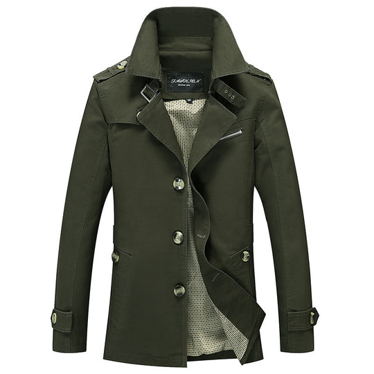 Herren lässige Trenchjacke mit praktischen Taschen und modernem Design EB