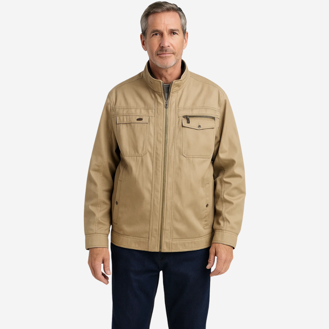 EB | Herren Baumwolljacke winddicht & wasserabweisend im Feldlook