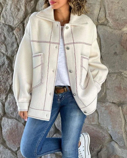 EB | Stilvolle Jacke mit Kontrastierenden Revers