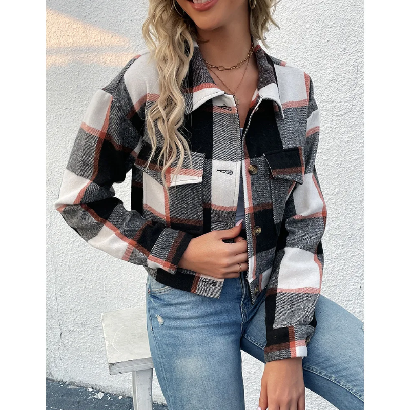 EB | Trendige Karierte Jacke für Damen