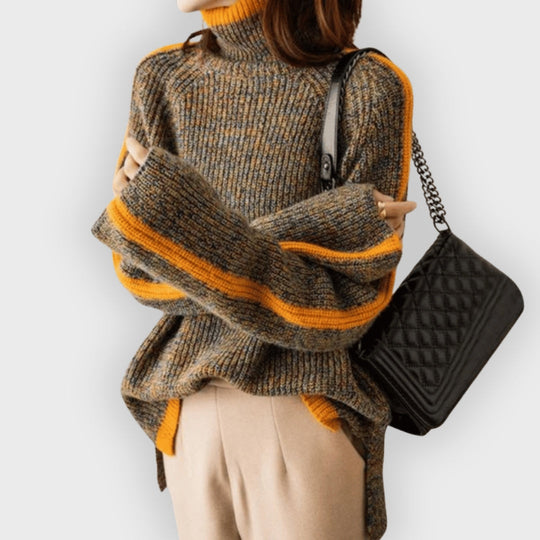 EB | Strickpullover mit Rollkragen Im Übergröße Stil