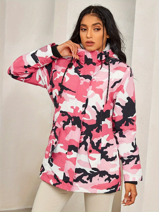 EB | Winter Casual Cozy mit Fleece-Futter und Kapuze für Damen Ideal für Herbst-Winter