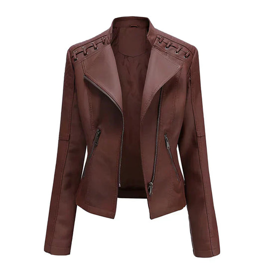 EB | Pudriges Lederjacke mit Reißverschluss