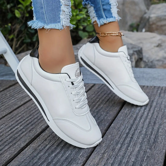Einfarbige Freizeit-Sportschuhe für Damen mit dicken Sohlen EB EB
