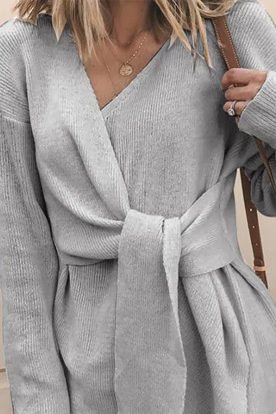 EB | Lässige, solide Patchwork-Strickjacke