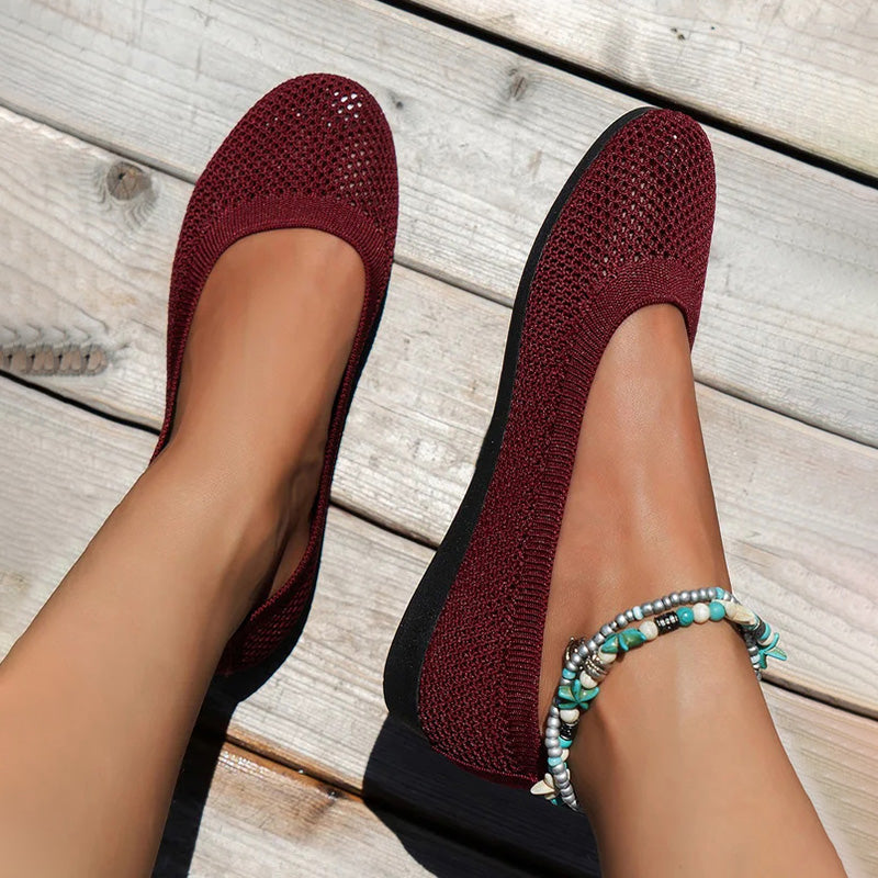 Lässige Atmungsaktive Flache Schuhe EB