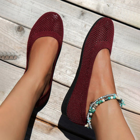 Lässige Atmungsaktive Flache Schuhe EB