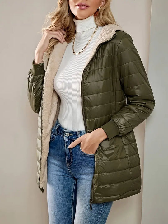 EB | Fleece Gefütterte Jacke mit Reißverschluss