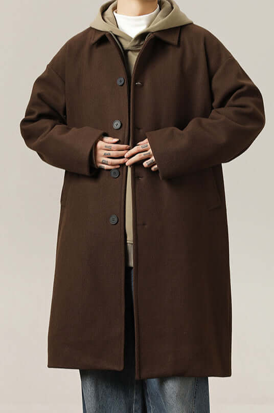 EB | Männer klassischer oversized Wollmantel