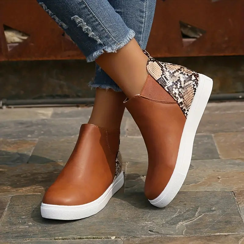 EB | Damenstiefel mit Schlangenlederdesign