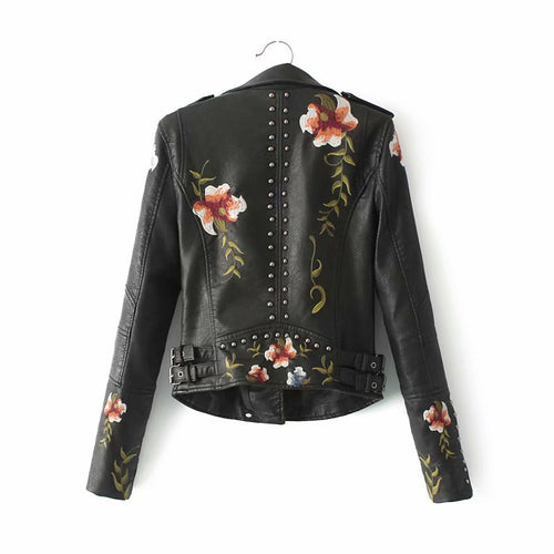 EB | Bestickte Verziert Veganlederjacke