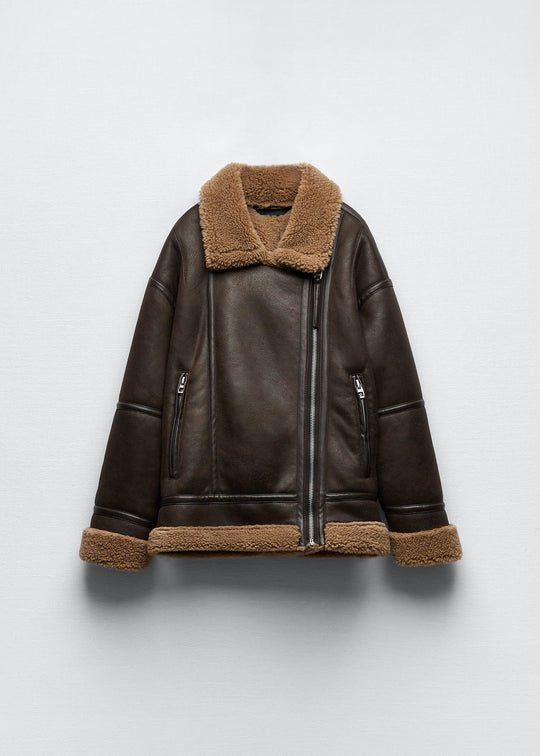 EB | Fellbesetzte Revers-Fliegerjacke