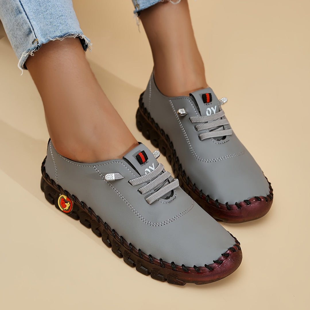 EB | Bequeme Lederschuhe mit Runder Spitze