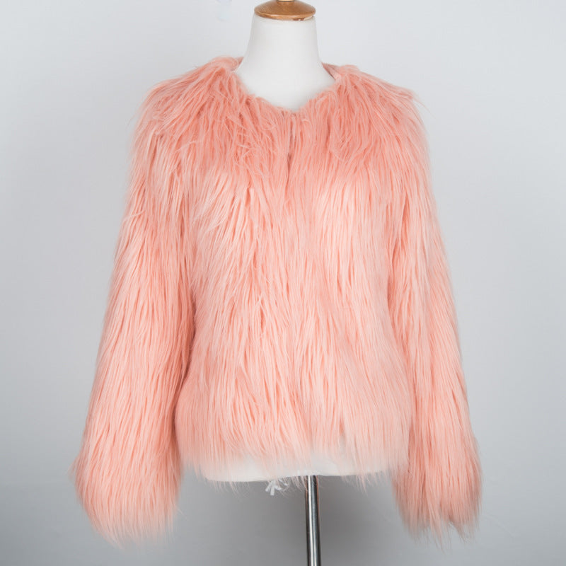 Damen Flauschige Kurzjacke mit elegantem Schnitt und weichem Fellgefühl EB
