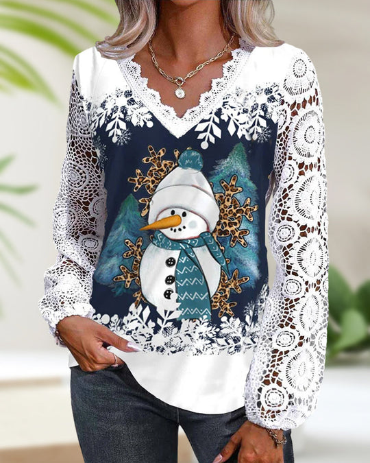 EB | Spitzen und Schneemannmuster