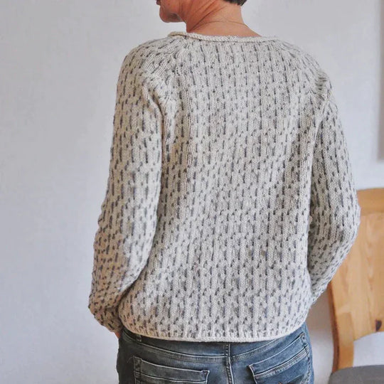 EB | Schicker Grauer Boot Ausschnitt Pullover