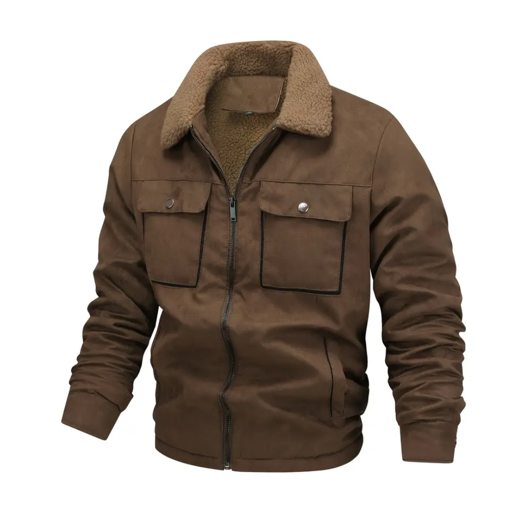 EB | Herren Outdoor-Jacke gefüttert mit Teddy & Schalkragen
