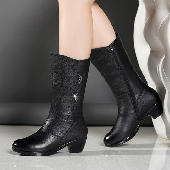 Damen-Boots mit Plateau & Blockabsatz EB EB