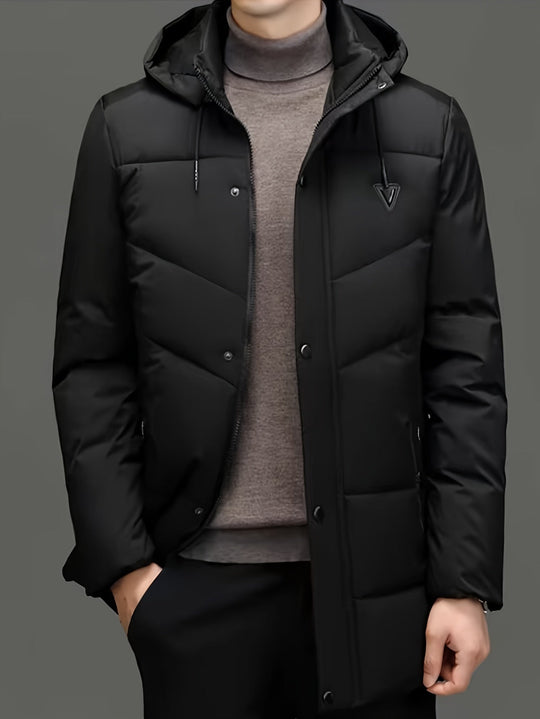 EB | Warme Pufferjacke mit Kapuze Polyester Stil und Schutz