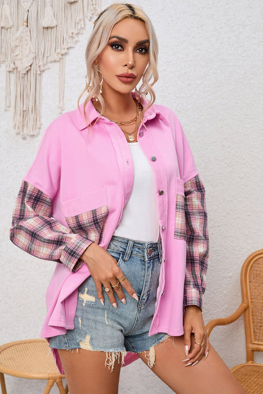 EB | Gepunktete Flanellhemden Polyester und Baumwolle Einzigartiger Look