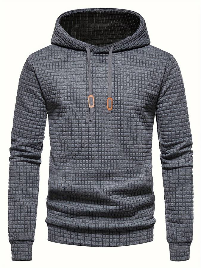 EB - Lässiger Waffelmuster Hoodie für Männer