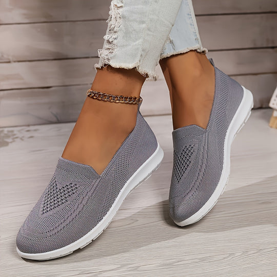 EB | Einfarbige Gestrickte Sneaker Für Damen