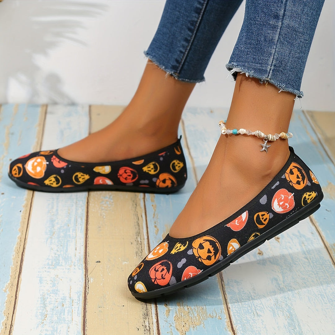Kürbis Druck Slipper Schuhe Lisa EB