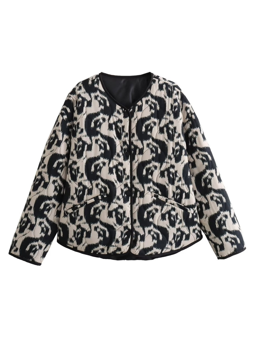 EB | Französische Stil bedruckte Baumwolljacke