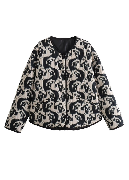 EB | Französische Stil bedruckte Baumwolljacke